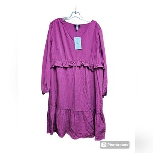 Berry XXL Isabel maternity ruffle dress NWT
